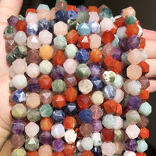 Natural Faceted Mixed Stone Colorful Beads Gem Loose Spacer Beads For Jewelry Making DIY Bracelet Necklace 15'' Strand 6/8/10mm 2024 - buy cheap