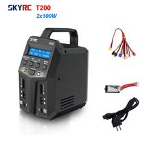 Carregador skyrc t200 2x w 12a ac/dc, carregador de balanço de bateria dupla para 1-6s lipo/lihv/life/liion, peças de reposição de bateria 2024 - compre barato