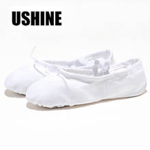 USHINE EU22-45 Professional Black Flat Soft Zapatos De Baile De Ballet Canvas Women Ballet Dance Shoes Girls Kids Children 2024 - buy cheap
