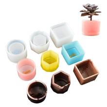 3pcs New Transparent Silicone Mould Succulent Flower Pot Resin Decorative Craft DIY Mold Type Epoxy Resin Molds For Jewelry 2024 - buy cheap