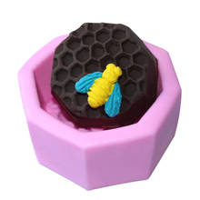 Moldes de jabón de silicona con forma de panal de abeja 3D, moldes de resina para manualidades, Mousse, Fondant, pastel, decoración de pasteles, accesorios de cocina 2024 - compra barato