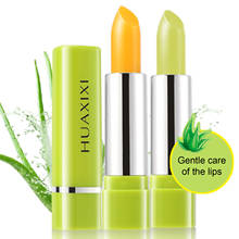 Bálsamo labial de aloe vera, hidratante que muda de cor, base vegetal, cuidados com os lábios, maquiagem, cuidados com os lábios, 1 peça 2024 - compre barato