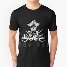 Camiseta de hierro Diy de gran tamaño, 100% algodón, Seawolf, Pirate Metal, Jolly Rogers Band 2024 - compra barato