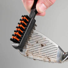 Новый гольф клуб щетка для игры в гольф паз щетка для очистки 2-сторонняя клюшки для гольфа, шарика клина устройство для чистки углублений комплект инструмент для очистки аксессуары для гольфа 2024 - купить недорого