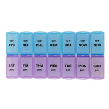 Travel Plastic Week Tablet Pill Storage Box for 7 Days Twice a Day 2024 - buy cheap