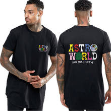 New Fashion  Hip Hop T Shirt Men Women Travis Scotts ASTROWORLD Harajuku T-Shirts WISH YOU WERE HERE Letter Print Tees Tops 2024 - купить недорого