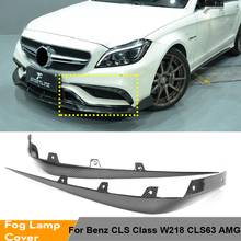 Aletas de parachoques delantero de fibra de carbono, Canards para Mercedes Benz cls-class W218 CLS63 AMG Sedan de 4 puertas 2015 - 2017 2 unids/set 2024 - compra barato