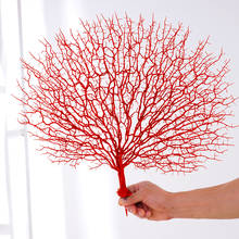 Rama de árbol Artificial de 45cm, decoración de boda de Coral blanco, Pavo Real Artificial, ramas de Coral secas de plástico 2024 - compra barato