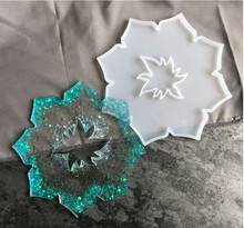 Molde de silicona transparente para flores secas, artesanía decorativa, DIY, flores irregulares, posavasos, moldes de resina epoxi para joyería 2024 - compra barato
