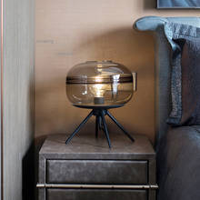 Lámparas LED de mesa de cristal Postmodern, lámpara nórdica cálida para sala de estar, luces de escritorio simples JW, decoración de escritorio, luz para dormitorio 2024 - compra barato