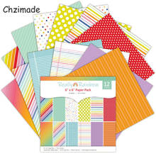 Chzimade almofadas para scrapbooking de 12 flores, papel original, arte, fundo, cartão de papel para fazer scrapbook, artesanato, faça você mesmo 2024 - compre barato