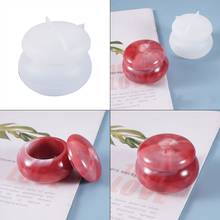 Crystal Epoxy Resin Mold Rouge Lipstick Jar Casting Silicone Mould DIY Crafts Storage Box Jewelry Decorations Making Tools 2024 - buy cheap