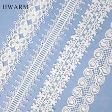 High Quality Sewing Trim Lace Fabric Ribbon White BarCode Double Side Water Soluble Embroidery Milk Silk Wedding Dress Decoraion 2024 - buy cheap