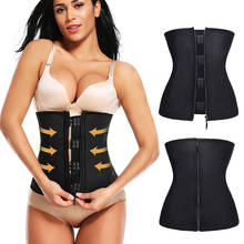 Women Latex Zipper Hook Underbust Corset Waist Trainer Cincher Body Shaper for Weight Loss Girdle Shapewear Belt Plus Size S-6XL 2024 - buy cheap