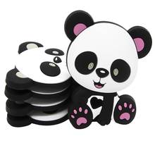 Cute-idea 1pc panda BPA Free Food Grade Silicone Beads Teether Cartoon Pacifier Toy Accessories Teething Chewy baby toys 2024 - buy cheap