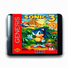 Sonic зубная щётка 3 16 бит для Sega MD карточная игра для Sega Mega Drive для Genesis PAL версия видео игровая приставка 2024 - купить недорого