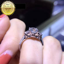 100% 18K Gold 1ct Moissanite Diamond Ring D color VVS With national certificate 04 2024 - buy cheap