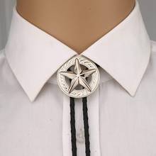Vintage Bolo tie for woman women Handmade Western  Art Indian Alloy Necktie silvr star Pentagram 2024 - buy cheap