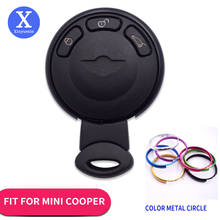 Xinyuexin capa de chave remota para bmw mini cooper r56, estojo colorido com 3 botões 2024 - compre barato