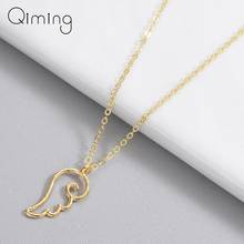 Tiny Angel Wings Pendant Necklace Women Girls Cross Gold Boho Necklaces Minimalist Jewelry Drop Shipping  2024 - buy cheap