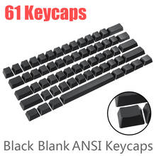 Pohiks 1 шт. черная пустая клавиатура PBT 61 ANSI набор клавиш для Cherry MX Gateron Kailh переключатели механическая клавиатура 2024 - купить недорого