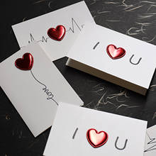 Подарок на день Святого Валентина, фотополюсная карта, сделай сам, кожа, любовь, трехмерная пригласительная открытка, товары Вечерние 2024 - купить недорого