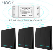RF433Mhz 110V 220V Receiver Wifi Wireless Remote Control Smart Switch With Smart life/Tuya APP ,Works with Alexa Google Home. 2024 - buy cheap