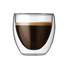 Высокая боросиликатное стекло с двойной стенкой Изолированная кофейная чашка 80 мл для питья молока чай фруктовый сок кофе латте эспрессо FZ438 2024 - купить недорого