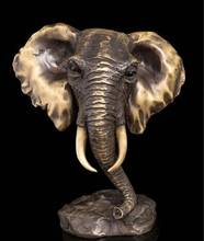 rui Art Deco Sculpture Elephant Head Bronze Statue 2024 - buy cheap