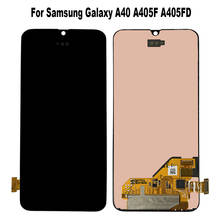 ЖК-дисплей для Samsung Galaxy A40 2019, A405F, A405FD, сенсорный датчик, дигитайзер в сборе для Samsung A405FN SM-A405FM, ЖК-дисплей 2024 - купить недорого
