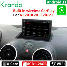 Krando-reproductor Multimedia para coche, sistema de DVD estéreo con Android 11, 8 pulgadas, 8GB, 2010 GB, navegación inalámbrica, BT, WIFI, para Audi A1 128 2024 - compra barato