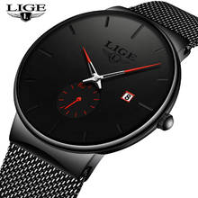 LIGE Mens Watches Luxury Brand Man Ultra Thin Watch Gift Male Clock Business Quartz Wristwatch Watch For Men Relogio Masculino 2024 - buy cheap