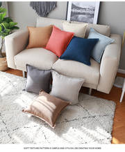 Funda de cojín de lino de 30x50/45/50/55cm, funda de almohada de color liso, Simple, grande, decorativa para sofá 2024 - compra barato