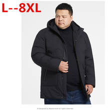 plus 8XL 6XL 5XL Brand Windproof Winter Coat Men Casual Hoodied Cotton Padding Parka Men Clothing Embroidery Winter Jacket Men 2024 - buy cheap