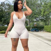 Inwoman Streetwear Bodycon Romper Cami Strap Casual Rompers Playsuits Backless Sleeveless Outfits White Jumpsuit Women Summer 2024 - buy cheap