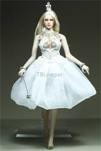 Tbleague 1/6 Scale Dreamy Queen Fluffy White Gauze Skirt with Butterfly Tops for 12in Action Figure Collection 2024 - buy cheap