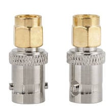 2pcs BNC Female To SMA Male Type RF Connector Coaxial Adapter Test Converter For Antenna Connection 2024 - buy cheap