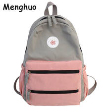 Menghuo новый модный нейлоновый Водонепроницаемый женский рюкзак большой вместимости школьный рюкзак для девочек-подростков женские нейлоновые дорожные сумки Mochila 2024 - купить недорого