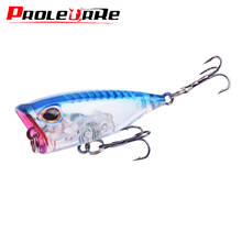 Mini iscas popper, isca rígida flutuante para pesca, isca artificial de peixinho com 40mm, 3g, equipamento