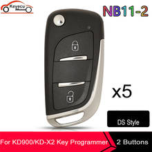 Keyecu 5 pçs keydiy original kd900/KD-X2 programador chave kd NB11-2 universal multi-funcional ds estilo remoto chave do carro 2 botões 2024 - compre barato