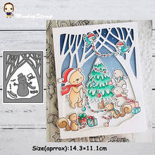 Monkey Christmas Snowman Frame Metal Cutting Dies Stencils for DIY Scrapbooking photo album Decorative Embossing Paper Cards 2024 - buy cheap