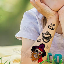 Anchor Pirate Temporary Tattoos For Kids Toddler Boy Adult Men Women Black Whale Tattoo Sticker Fake Transfer Small Tatto Face 2024 - buy cheap