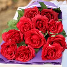Высококачественные настоящие на ощупь розы, искусственные цветы, букет для свадьбы, свадебный Декор для дома, декоративные цветочные горшки 2024 - купить недорого