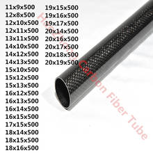 Tubo de fibra de carbono 3k, 11mm, 12mm, 13mm, 14mm, 15mm, 16mm, 17mm, 18mm, 19mm, 20mm, Rollo envuelto, suministro de fábrica de alta resistencia 2024 - compra barato