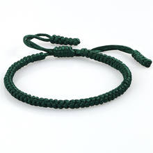 Green Handmade Braided Rope Bracelets&Bangles Tibetan Buddhist Knots Lucky Bracelet for Women Men Adjustable Jewelry Friend Gift 2024 - buy cheap