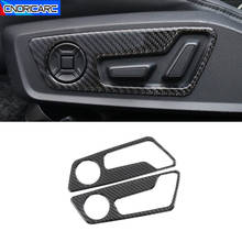 Carbon Fiber Stickers For Audi A6 C8 A7 2019 2020 Car Styling Seat Adjustment Decorative Panel Interior Accessories 2024 - buy cheap