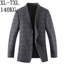Blazer de lã masculino, tamanho 7xl 6xl 5xl, nova marca, qualidade superior, negócios, solto, terno, jaqueta, casual, 2021 2024 - compre barato