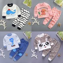 Conjunto de roupas para bebês, pijamas casuais de outono e algodão para meninos e meninas, de manga longa 2024 - compre barato