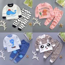 Baby Clothing Set Children Kids Casual Sleepwear Two-piece Set Autumn Cotton Baby Boys Girls Long Sleeve Pyjamas Set 2024 - buy cheap