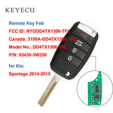 Keyecu Replacement Flip Remote Uncut Key Fob 4 Buttons 315Mhz with ID46 Chip for Kia Sportage 2014 2015 NYODD4TX1306-TFL 2024 - buy cheap